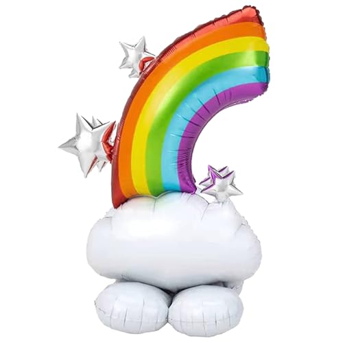 DazzJoy Happy Birthday Ballon Stehend, XXL Luftballon Happy Birthday, Regenbogen Luftballons Geburtstag Stehend, Folienballon Geburtstag, Regenbogen Torten Geburtstagsballon für Kindergeburtstagdeko DazzJoy Happy Birthday Ballon Stehend, XXL Luftballon Happy Birthday, Regenbogen Luftballons Geburtstag Stehend, Folienballon Geburtstag, Regenbogen Torten Geburtstagsballon für Kindergeburtstagdeko von Dazzjoy