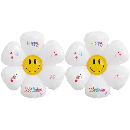 DazzJoy 2 Stk 100x97CM Gänseblümchen Ballons Kindergeburtstag,Weiße Luftballons Geburtstag Gänseblümchen Deko Geburtstag,Folienballon Blume,Helium Luftballons Blumen,Geburtstagsballon DazzJoy 2 Stk 100x97CM Gänseblümchen Ballons Kindergeburtstag,Weiße Luftballons Geburtstag Gänseblümchen Deko Geburtstag,Folienballon Blume,Helium Luftballons Blumen,Geburtstagsballon von Dazzjoy