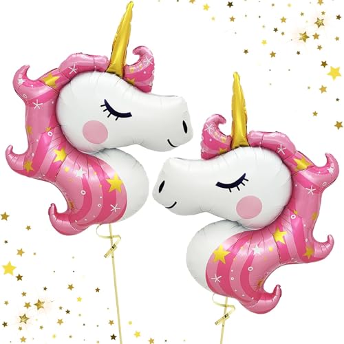 DazzJoy 2 Stück Einhorn Luftballon Tiere Ballons Tierkopf, XXL Einhorn Ballon, Tier Luftballons Tiere Einhorn Kindergeburtstag Deko, Einhorn Folienballon für Einhorn Party Deko, Unicorns Party Animals DazzJoy 2 Stück Einhorn Luftballon Tiere Ballons Tierkopf, XXL Einhorn Ballon, Tier Luftballons Tiere Einhorn Kindergeburtstag Deko, Einhorn Folienballon für Einhorn Party Deko, Unicorns Party Animals von Dazzjoy
