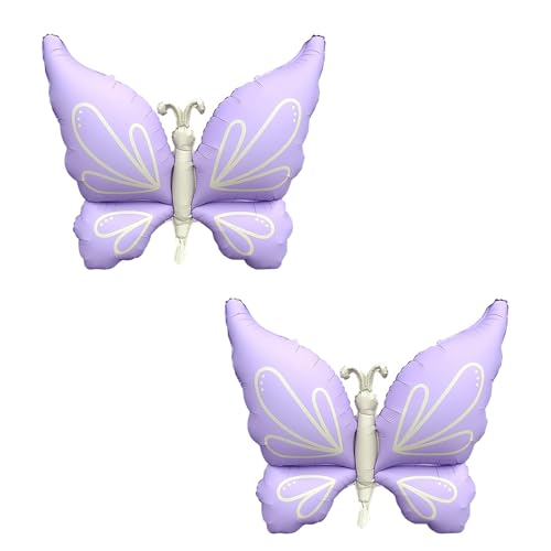 DazzJoy 2 Stück Schmetterling Ballon Lila von Dazzjoy
