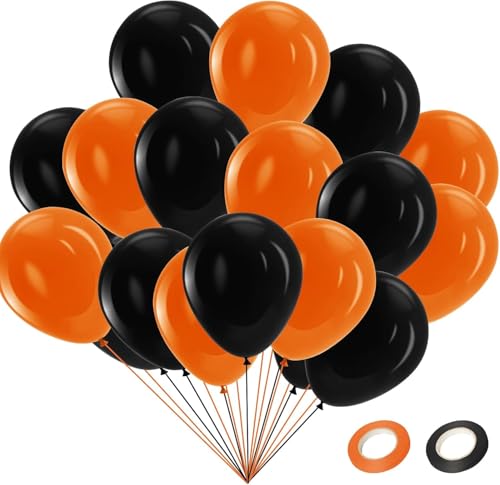 DazzJoy 30 Stück Halloween Schwarz Orange Latexballons DazzJoy 30 Stück Halloween Schwarz Orange Latexballons von Dazzjoy