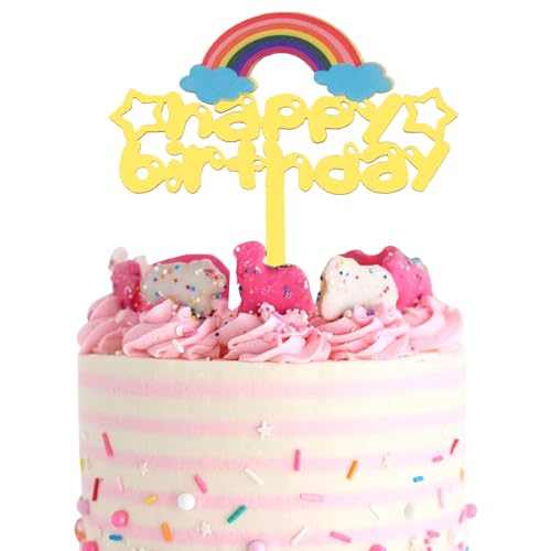 DazzJoy Acryl Happy Birthday Tortendeko,Cake Topper Geburtstag,Regenbogen Tortendeko Geburtstag,Kuchen Deko Geburtstag,Acryl Kuchendeko Geburtstag DazzJoy Acryl Happy Birthday Tortendeko,Cake Topper Geburtstag,Regenbogen Tortendeko Geburtstag,Kuchen Deko Geburtstag,Acryl Kuchendeko Geburtstag von Dazzjoy