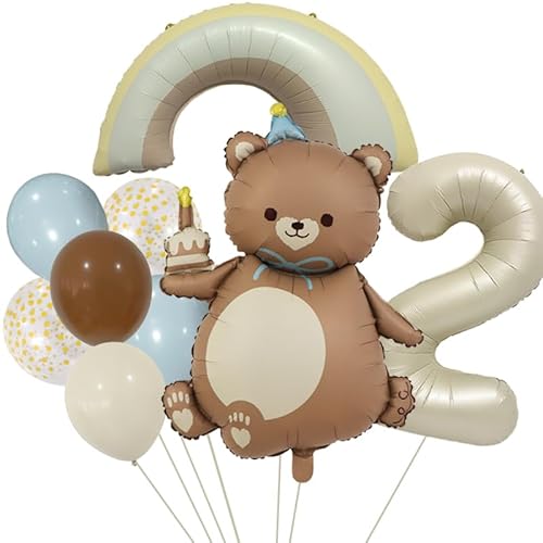 DazzJoy Bär Geburtstagsdeko 2 Jahre Junge, Bär Luftballon 2. Geburtstag Junge Mädchen, Bär Geburtstag Deko 2 Jahre Junge DazzJoy Bär Geburtstagsdeko 2 Jahre Junge, Bär Luftballon 2. Geburtstag Junge Mädchen, Bär Geburtstag Deko 2 Jahre Junge von Dazzjoy
