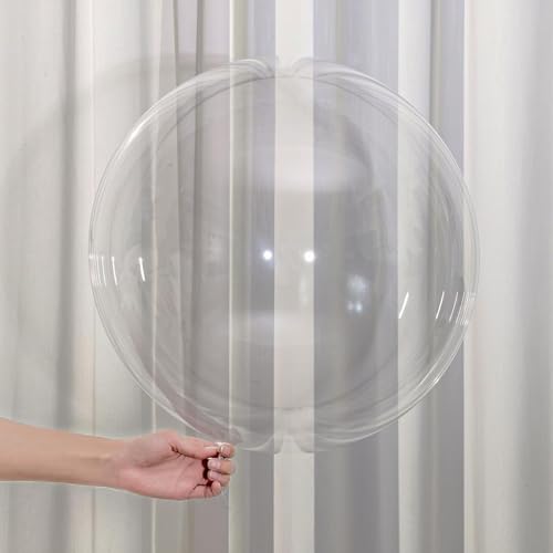 DazzJoy 13 Zoll Bobo Klar Luftballons,20 Stück Luftballons Transparent,Durchsichtige Ballons für Hochzeit Geburtstag,Wiederverwendbare Bubble Ballons Personalisiert von Dazzjoy
