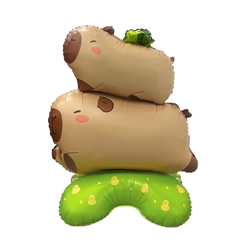 DazzJoy Capybara Luftballons Tiere Stehend, XXL Luftballon Capybara Geburtstag Deko, Cartoon Capybara Ballon Tiere Geburtstag für Kindergeburtstag Deko Junge Mädchen, Babyparty Dekoration DazzJoy Capybara Luftballons Tiere Stehend, XXL Luftballon Capybara Geburtstag Deko, Cartoon Capybara Ballon Tiere Geburtstag für Kindergeburtstag Deko Junge Mädchen, Babyparty Dekoration von Dazzjoy
