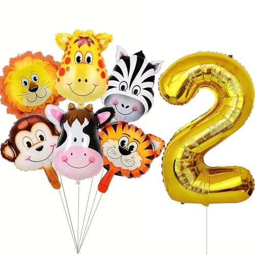 DazzJoy Dschungel Geburtstagsdeko 2 Jahre Junge Mädchen,Waldtiere Luftballon 2. Geburtstag Junge,Wild Two Kndergeburtstag Deko Luftballons,2. Geburtstag Deko mit Zahlenballon 2 und Folienballon Tiere DazzJoy Dschungel Geburtstagsdeko 2 Jahre Junge Mädchen,Waldtiere Luftballon 2. Geburtstag Junge,Wild Two Kndergeburtstag Deko Luftballons,2. Geburtstag Deko mit Zahlenballon 2 und Folienballon Tiere von Dazzjoy