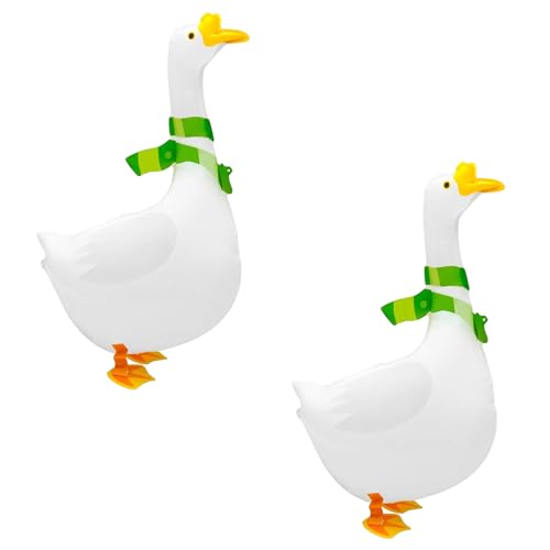 DazzJoy Gans Luftballons Geburtstag, 2 Stück Airwalker Gans Folienballon, Walking Goose Luftballon Tiere Ballons, Goose Ballon Tiere für Kindergeburtstag Deko Junge Mädchen, Bauernhof Geburtstag Deko von Dazzjoy