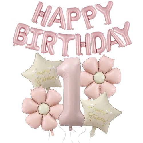 DazzJoy Happy Birthday Ballon 1 Geburtstag Mädchen DazzJoy Happy Birthday Ballon 1 Geburtstag Mädchen von Dazzjoy