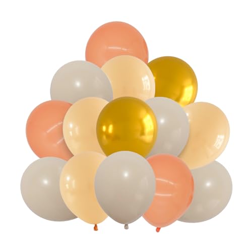 DazzJoy 20 Stück Helium Luftballons Gold Sandweiß Aprikose Set,Goldene Luftballons Hochzeit,Geburtstagsdeko Ballons Gold,Luftballon Sandweiß,Ballon Beige für Babyparty Geburtstag von Dazzjoy