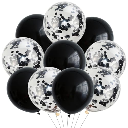 DazzJoy Luftballons Schwarz,10 Stk Metallic Schwarze Luftballons Geburtstag,Schwarz Konfetti Luftballons,Schwarze Ballons für Geburtstag,Hochzeit,Ruhestand,Halloween,Neujahr,Karneval Party Dekoration DazzJoy Luftballons Schwarz,10 Stk Metallic Schwarze Luftballons Geburtstag,Schwarz Konfetti Luftballons,Schwarze Ballons für Geburtstag,Hochzeit,Ruhestand,Halloween,Neujahr,Karneval Party Dekoration von Dazzjoy