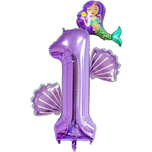 DazzJoy Meerjungfrau Luftballon 1. Geburtstag Mädchen Deko, Meerjungfrau Geburtstagsdeko 1 Jahr Mädchen, Meerjungfrauen Folienballon 1 Jahr Geburtstag Mädchen, Meerjungfrau Ballon 1 Geburtstag Mädchen DazzJoy Meerjungfrau Luftballon 1. Geburtstag Mädchen Deko, Meerjungfrau Geburtstagsdeko 1 Jahr Mädchen, Meerjungfrauen Folienballon 1 Jahr Geburtstag Mädchen, Meerjungfrau Ballon 1 Geburtstag Mädchen von Dazzjoy