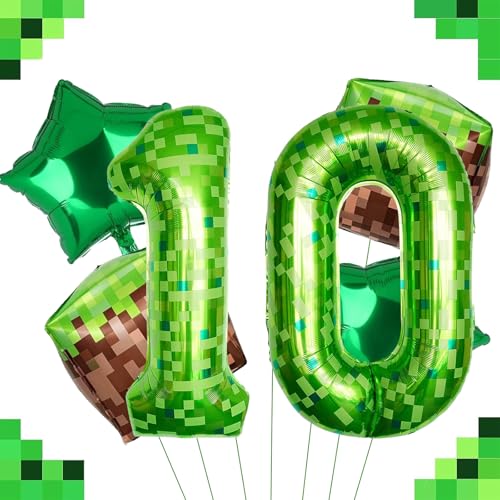 DazzJoy Pixel Geburtstagsdeko 10 Jahre Junge von Dazzjoy