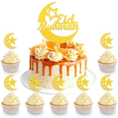 DazzJoy 25 Stück Eid Mubarak Tortendeko,Glitzer Eid Mubarak Cupcake Topper,Eid Mubarak Dekoration für Torte,Stern Mond Tortendeko,Ramadan Kuchendeko,Cake Topper Ramadan Deko,Eid Islamische Party DazzJoy 25 Stück Eid Mubarak Tortendeko,Glitzer Eid Mubarak Cupcake Topper,Eid Mubarak Dekoration für Torte,Stern Mond Tortendeko,Ramadan Kuchendeko,Cake Topper Ramadan Deko,Eid Islamische Party von Dazzjoy