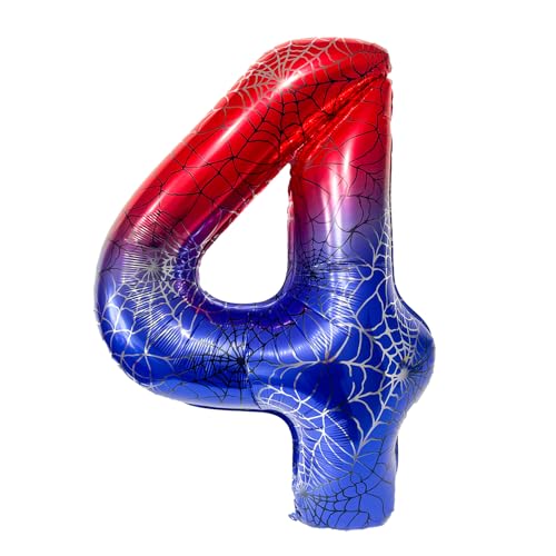 DazzJoy Spider Geburtstagsdeko 4 Jahre Junge, Spinnen Luftballon 4 Jahre, Spidey 40 Zllon 4 Luftballons Zahl, Spinnen Deko 4. Geburtstag Junge, Helium Ballon 4 Geburtstag Junge DazzJoy Spider Geburtstagsdeko 4 Jahre Junge, Spinnen Luftballon 4 Jahre, Spidey 40 Zllon 4 Luftballons Zahl, Spinnen Deko 4. Geburtstag Junge, Helium Ballon 4 Geburtstag Junge von Dazzjoy