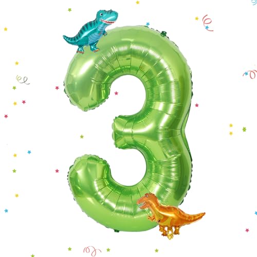 Dino Zahlen Luftballon 3. Geburtstag,40 Zoll Grün Zahlenballon 3 mit Dino Folienballon, Geburtstagsdeko 3 Jahre Junge Mädchen, Dino Zahlen Helium Ballon 3, Ballons 3 für Geburtstag Jubiläum Party Deko Dino Zahlen Luftballon 3. Geburtstag,40 Zoll Grün Zahlenballon 3 mit Dino Folienballon, Geburtstagsdeko 3 Jahre Junge Mädchen, Dino Zahlen Helium Ballon 3, Ballons 3 für Geburtstag Jubiläum Party Deko von Dazzjoy