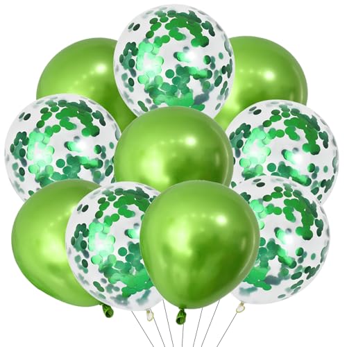 Luftballons Grün,10 Stk Metallic Grüne Luftballons Geburtstag,Konfetti Ballons Grün,Dschungel Deko Geburtstag Ballon,Grün Konfetti Luftballons für Geburtstagsdeko Mädchen Junge,Boho Hochzeit,Babyparty Luftballons Grün,10 Stk Metallic Grüne Luftballons Geburtstag,Konfetti Ballons Grün,Dschungel Deko Geburtstag Ballon,Grün Konfetti Luftballons für Geburtstagsdeko Mädchen Junge,Boho Hochzeit,Babyparty von Dazzjoy
