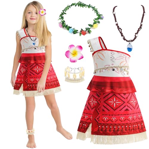 Dazzroi Girls Princess Costume Fancy Dress Up Set, Kids Adventure Theme Party Outfit Princess Costume Set with Dress Necklace Wreath Hairpin Anklets for Halloween World Book Day Cosplay Dress Up Dazzroi Girls Princess Costume Fancy Dress Up Set, Kids Adventure Theme Party Outfit Princess Costume Set with Dress Necklace Wreath Hairpin Anklets for Halloween World Book Day Cosplay Dress Up von Dazzroi