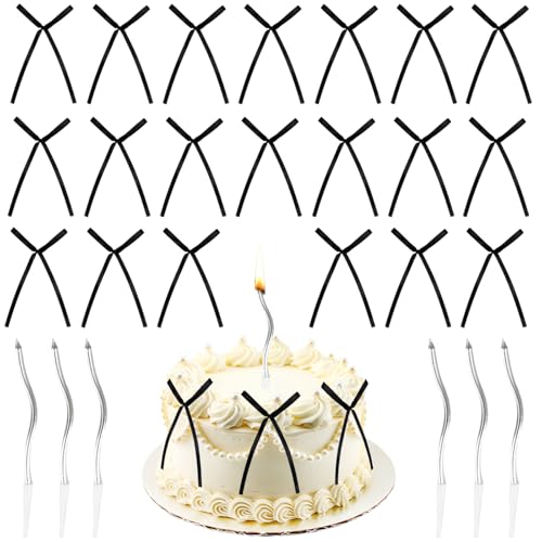 Tortenaufsätze mit schwarzer Schleife für Kuchen und Desserts, Schleifenkuchendekorationen mit langen Spiralen, Geburtstagskerzen, schwarze Cupcake-Topper für Kindergeburtstag, Babyparty, Hochzeit, Tortenaufsätze mit schwarzer Schleife für Kuchen und Desserts, Schleifenkuchendekorationen mit langen Spiralen, Geburtstagskerzen, schwarze Cupcake-Topper für Kindergeburtstag, Babyparty, Hochzeit, von Dazzroi