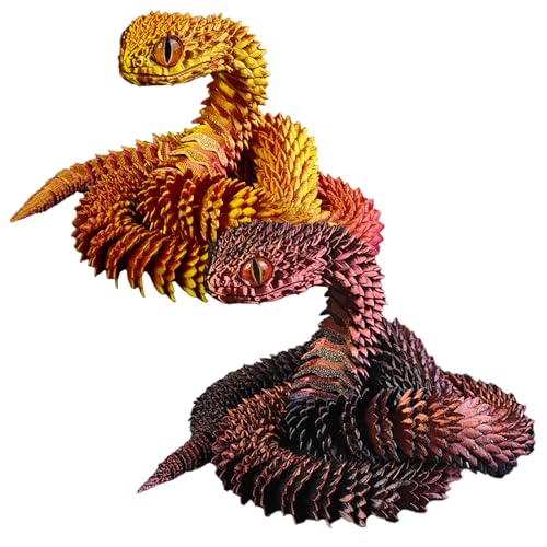 2pcs 3D bedruckte Schlangenspielzeug, PLA -Simulation 3D -bedruckte Tiere Schlange mit aktiven Gelenken Lebendige lustige Bildung 3D -Tiere Spielzeug Schlange für Schrank Nachttisch Desktop Deko 2pcs 3D bedruckte Schlangenspielzeug, PLA -Simulation 3D -bedruckte Tiere Schlange mit aktiven Gelenken Lebendige lustige Bildung 3D -Tiere Spielzeug Schlange für Schrank Nachttisch Desktop Deko von Dbvnnsy