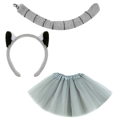 Dcaknri Affenkostüm-Set mit Affenschwanz, Stirnband, Fliege, Handschuh, Rock für Kinder, Jungen, Mädchen, Halloween, Tier, Lemur, Outfit Dcaknri Affenkostüm-Set mit Affenschwanz, Stirnband, Fliege, Handschuh, Rock für Kinder, Jungen, Mädchen, Halloween, Tier, Lemur, Outfit von Dcaknri