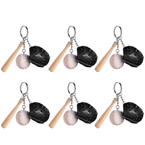 Dcaknri Baseball-Schlüsselanhänger, Baseball-Halter, Rucksack, Geldbörse, Charm-Anhänger, Schlüsselanhänger, Zubehör, Kindergeburtstag, Partyzubehör, Legierung, Schlüsselanhänger, Charm, 6 Stück Dcaknri Baseball-Schlüsselanhänger, Baseball-Halter, Rucksack, Geldbörse, Charm-Anhänger, Schlüsselanhänger, Zubehör, Kindergeburtstag, Partyzubehör, Legierung, Schlüsselanhänger, Charm, 6 Stück von Dcaknri