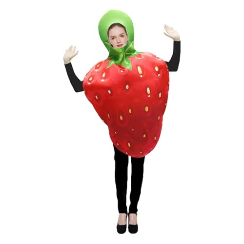 Dcaknri Bequemes Erdbeer-/Avocado-/Fisch-Outfit, Party-Dekoration, Rollenspiel-Outfit, Erwachsene, Kinderpartys, Event, Erdbeere/Avocados/Fisch-Requisiten von Dcaknri