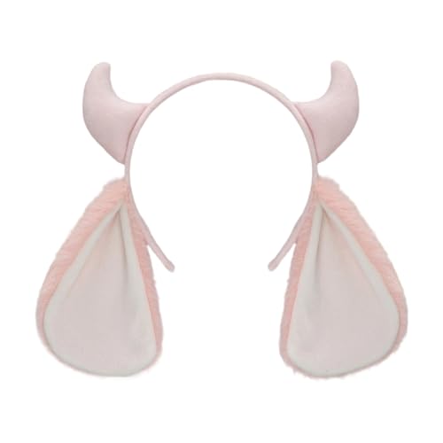 Dcaknri Leichter, pelziger Horn-Kopfschmuck für Kostümpartys, Tanzaufführungen, bequem zu tragen, für Cosplays, Stirnbänder, Kinder und Erwachsene, Schaf-Kostüm, Kopfschmuck von Dcaknri