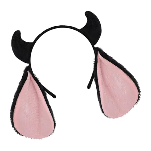 Dcaknri Leichter, pelziger Horn-Kopfschmuck für Kostümpartys, Tanzaufführungen, bequem zu tragen, für Cosplays, Stirnbänder, Kinder und Erwachsene, Schaf-Kostüm, Kopfschmuck von Dcaknri