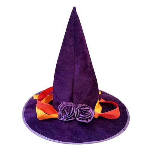 Dcaknri Traditioneller spitzer Hexenhut, Kopfbedeckung, Kostümzubehör für Halloween-Partys, Schulveranstaltungen und Mystery-Themen, Stoff-Hexenhut Dcaknri Traditioneller spitzer Hexenhut, Kopfbedeckung, Kostümzubehör für Halloween-Partys, Schulveranstaltungen und Mystery-Themen, Stoff-Hexenhut von Dcaknri