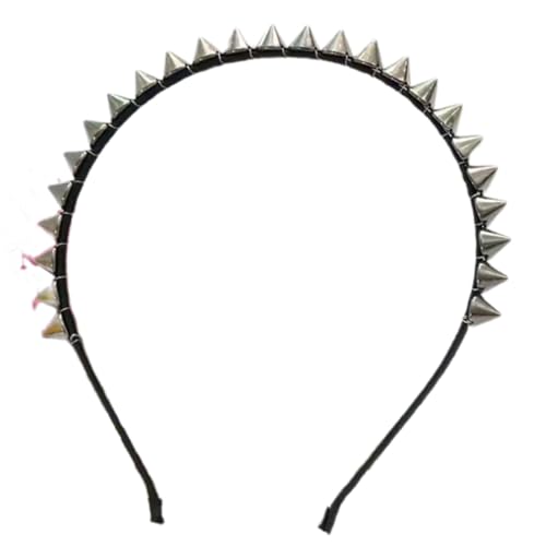 Dcaknri Unisex Faux Headwrap mit silbernen Spikes, Punk-Haarschmuck für Teenager, Erwachsene, Festivals, Cosplay, modische Stirnbänder für Damen Dcaknri Unisex Faux Headwrap mit silbernen Spikes, Punk-Haarschmuck für Teenager, Erwachsene, Festivals, Cosplay, modische Stirnbänder für Damen von Dcaknri