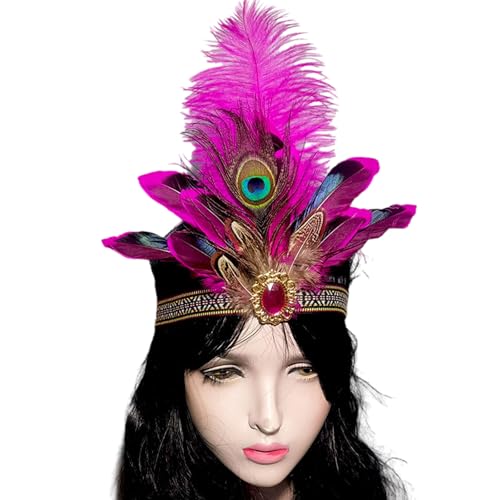 Dcfbkl Indisches Kostüm-Haarband für Karneval, Party, Festival, Requisiten, gefiedertes Haarband, indischer Haarreif, Cosplay, Kopfbedeckung, Damen-Haarspange Dcfbkl Indisches Kostüm-Haarband für Karneval, Party, Festival, Requisiten, gefiedertes Haarband, indischer Haarreif, Cosplay, Kopfbedeckung, Damen-Haarspange von Dcfbkl