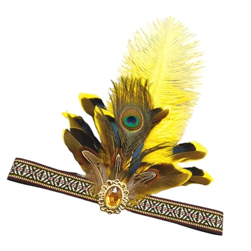Dcfbkl Indisches Kostüm-Haarband für Karneval, Party, Festival, Requisiten, gefiedertes Haarband, indischer Haarreif, Cosplay, Kopfbedeckung, Damen-Haarspange Dcfbkl Indisches Kostüm-Haarband für Karneval, Party, Festival, Requisiten, gefiedertes Haarband, indischer Haarreif, Cosplay, Kopfbedeckung, Damen-Haarspange von Dcfbkl