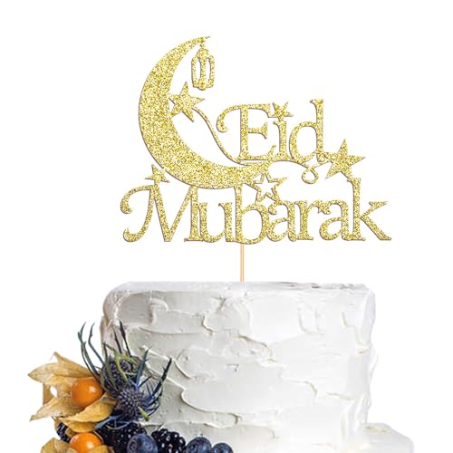 Dcokska Eid Mubarak Tortenaufsatz, Happy Eid/Ramadan Mubarak Kuchendekoration, für islamische muslimische Motto-Party-Zubehör, Hajj Mubarak Eid Festival Jubiläum Party Dekorationen Dcokska Eid Mubarak Tortenaufsatz, Happy Eid/Ramadan Mubarak Kuchendekoration, für islamische muslimische Motto-Party-Zubehör, Hajj Mubarak Eid Festival Jubiläum Party Dekorationen von Dcokska