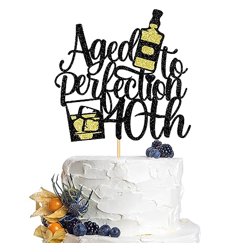 Dcokska Kuchendekoration zum 40. Geburtstag von Aged To Perfection, Jubiläum/Hochzeit, Party-Dekoration, 40 Jahre alt von Dcokska