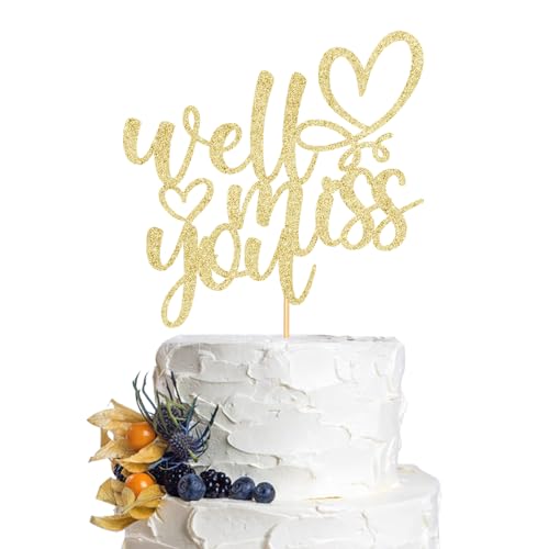Dcokska Tortenaufsatz mit Aufschrift "We'll Miss You", für Ruhestand oder Abschlussfeier, Abschiedsparty-Dekoration, Umzug, Dinner-Party, Kuchendekoration Dcokska Tortenaufsatz mit Aufschrift "We'll Miss You", für Ruhestand oder Abschlussfeier, Abschiedsparty-Dekoration, Umzug, Dinner-Party, Kuchendekoration von Dcokska