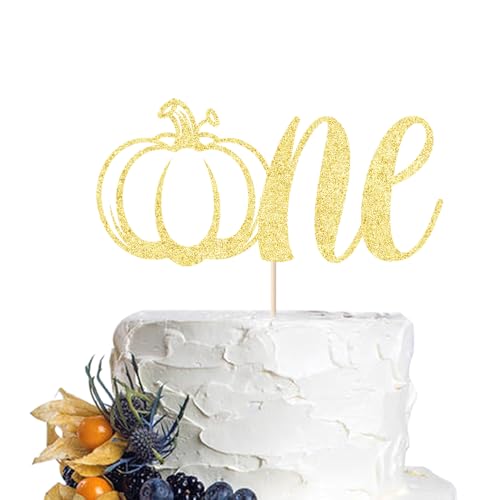Kürbis-One-Kuchenaufsätze – für Herbst, Erntedankfest, Babypartys, Happy Thanks giving Day und Kürbis-Themen-Dekorationen (1-3) von Dcokska