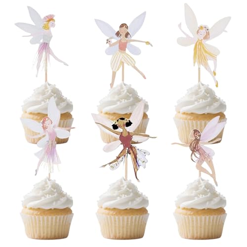 Dcsfadq 24 Stück Cupcake Toppers Feen Deko Set, mit Ballerina Prinzessin Kuchen Muffin Deko Blumen Fee für Mädchen Geburtstag, Kinderparty Zubehör Dcsfadq 24 Stück Cupcake Toppers Feen Deko Set, mit Ballerina Prinzessin Kuchen Muffin Deko Blumen Fee für Mädchen Geburtstag, Kinderparty Zubehör von Dcsfadq