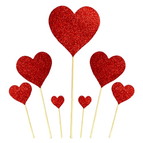 Dcsfadq 70 Stück Rote Herz Cupcake Toppers, Hochzeit Kuchendeko mit Glitzer Herzen, Muffin-Dekoration Tortendeko für Geburtstag Valentinstag Jahrestag Braut Party Dcsfadq 70 Stück Rote Herz Cupcake Toppers, Hochzeit Kuchendeko mit Glitzer Herzen, Muffin-Dekoration Tortendeko für Geburtstag Valentinstag Jahrestag Braut Party von Dcsfadq