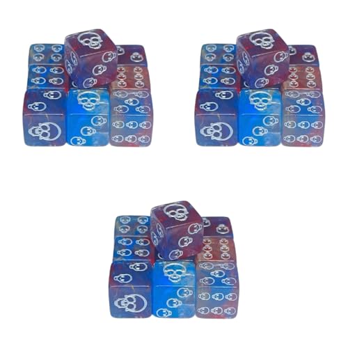10pcs Round Corner Sechside Dices Rollenspiele Spiel Math Zählung Lehrtool Für Brettspiel KTV Party Acrylgeschenk von Ddujbtp