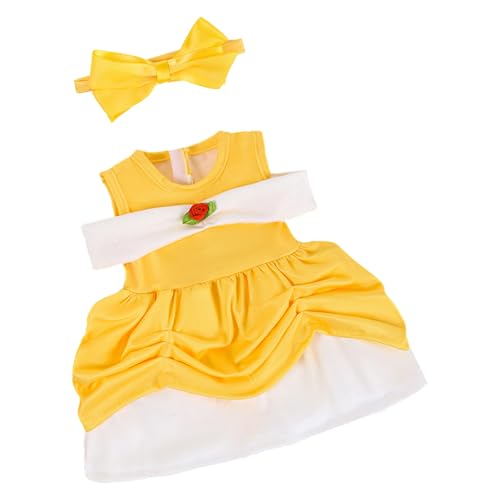 Ddujbtp 43cm Puppenprinzessin Outfit Mit Bowknot Haarband Für Einfache Ankleidung Kinder Mädchen Rollenspiele Spiel Kostüm Accessoire Prinzessin Kleidung von Ddujbtp