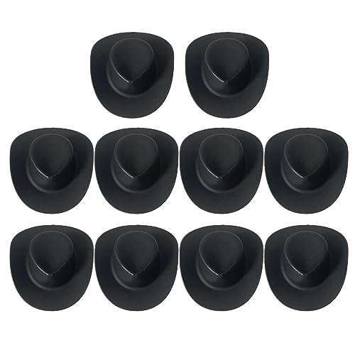 Ddujbtp 5/10 Stück Miniatur-Puppenhut, kleines Spielzeug, Partyhut, Cowgirl, Cowboy für Westerndekoration, Cowboy, Cowgirl, Westerndekoration, Miniatur-Puppen, kleine Spielzeugparty von Ddujbtp