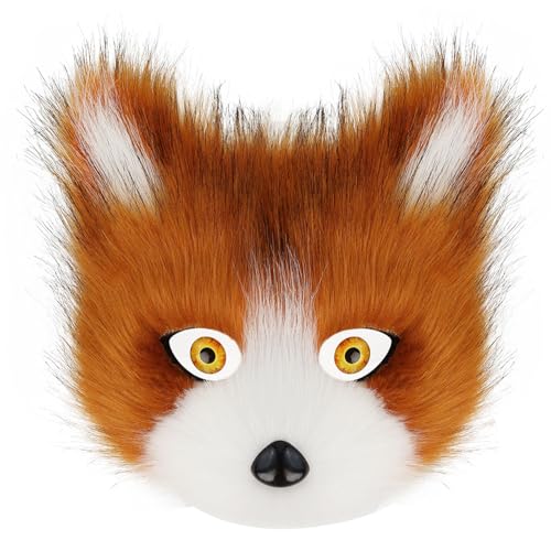 Ddujbtp Animalfüchte Wolf Maske Halloween Party Cosplay Kostüme Requisiten Plüschkatzen Halbe Gesichtsmaske Für Karneval Ddujbtp Animalfüchte Wolf Maske Halloween Party Cosplay Kostüme Requisiten Plüschkatzen Halbe Gesichtsmaske Für Karneval von Ddujbtp