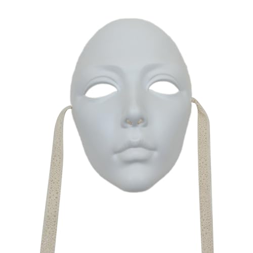 Ddujbtp Bemalbares Gesicht, Vollgesichtsmaskerade, Halloween, Cosplay, für Damen, Herren, Maskerade, Halloween, Party, Party Ddujbtp Bemalbares Gesicht, Vollgesichtsmaskerade, Halloween, Cosplay, für Damen, Herren, Maskerade, Halloween, Party, Party von Ddujbtp