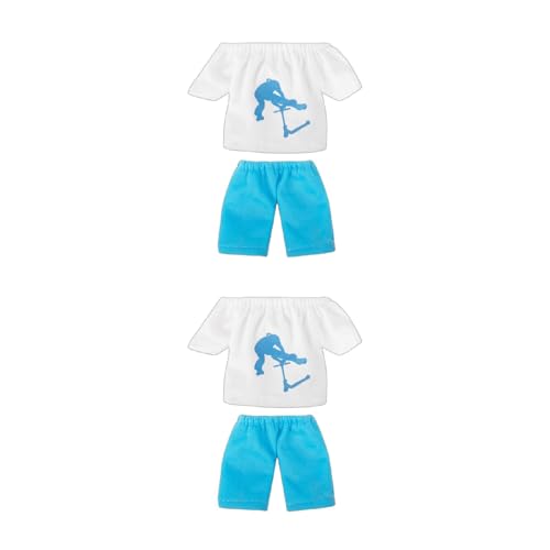 Ddujbtp Fingerbekleidung für Kinder, Fingerspitzen-Hose, T-Shirt-Set, Fingerboarding, Roller, Skateboards, Zubehör, interaktives Spielkleid für Finger Ddujbtp Fingerbekleidung für Kinder, Fingerspitzen-Hose, T-Shirt-Set, Fingerboarding, Roller, Skateboards, Zubehör, interaktives Spielkleid für Finger von Ddujbtp