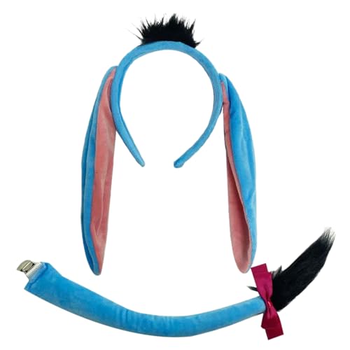 Ddujbtp Halloween-Tierkostüm-Set für Kinder, Katzen, Hunde, Esel, Outfit mit Stirnband, Nasenschwanz, Fliege, Rock, Strümpfe, Handschuhe, Anime-Ausstellungs-Outfit Ddujbtp Halloween-Tierkostüm-Set für Kinder, Katzen, Hunde, Esel, Outfit mit Stirnband, Nasenschwanz, Fliege, Rock, Strümpfe, Handschuhe, Anime-Ausstellungs-Outfit von Ddujbtp