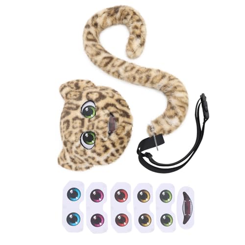Ddujbtp Leoparden-Kostüm-Set, Plüschtierschwanz, Augen-/Mund-Aufkleber für Kinder, Erwachsene, Cosplay, Halloween, Weihnachten, Leoparden-Kostüm-Zubehör Ddujbtp Leoparden-Kostüm-Set, Plüschtierschwanz, Augen-/Mund-Aufkleber für Kinder, Erwachsene, Cosplay, Halloween, Weihnachten, Leoparden-Kostüm-Zubehör von Ddujbtp
