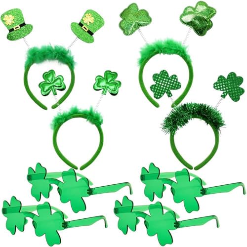 Ddujbtp Patricks's Day Verkleidungszubehör-Set, Partyzubehör, Kleeblatt, Brille, Kleeblatt, Hut, Stirnband, Geschenke, Patrick's Day Zubehör Ddujbtp Patricks's Day Verkleidungszubehör-Set, Partyzubehör, Kleeblatt, Brille, Kleeblatt, Hut, Stirnband, Geschenke, Patrick's Day Zubehör von Ddujbtp