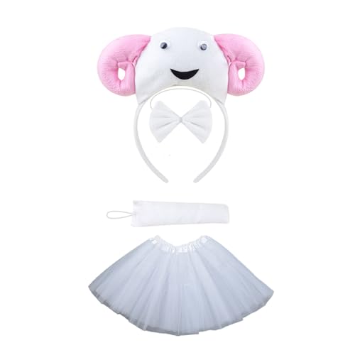 Ddujbtp Schaf-Kostüm-Set, Schafsohren, Stirnbänder, Fliege, Schwanz, Tutu, Rock für Kinder, Mädchen, Halloween-Kostüm, Cosplay, Party Ddujbtp Schaf-Kostüm-Set, Schafsohren, Stirnbänder, Fliege, Schwanz, Tutu, Rock für Kinder, Mädchen, Halloween-Kostüm, Cosplay, Party von Ddujbtp
