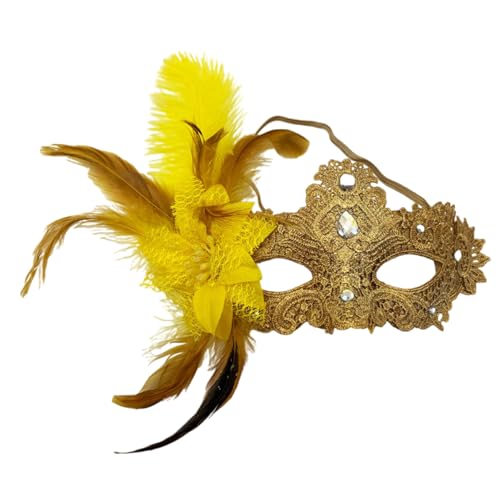Ddujbtp Strassverziertes gefiedertes Gesicht, leichtes Kostüm, bequem zu tragen für Halloween-Event und Cosplay, festliche Gesichtsbedeckung Ddujbtp Strassverziertes gefiedertes Gesicht, leichtes Kostüm, bequem zu tragen für Halloween-Event und Cosplay, festliche Gesichtsbedeckung von Ddujbtp
