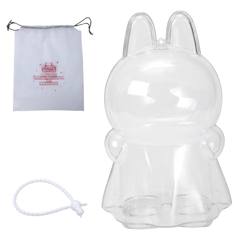 Ddujbtp Transparente Anzeigebox Plüsch Figur Dolls Keychains Model Figur Schutzabdeckungen Für Labubu Figurenpuppen Anzeige von Ddujbtp